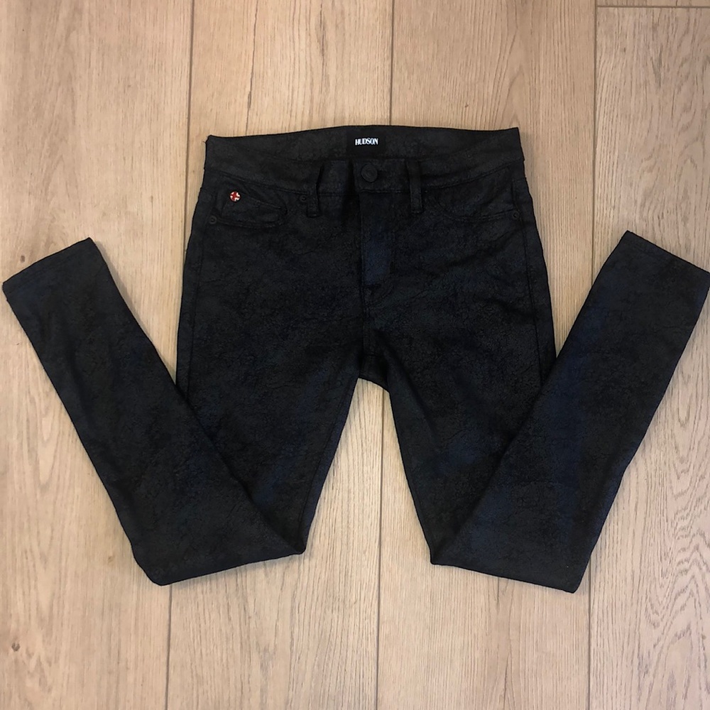 Hudson Nico Midrise Super Skinny Jeans size 25 -LIKE NEW CONDITION color BLACK